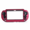 Hard Plastic and Aluminum case shell cover stand for PSVITA Red