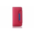 MATT WALLET CASE WITH HAND STRAP FOR IPHONE 6 Red