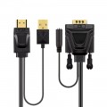 HDMI TO VGA CABLE VIDEO CONVERTER ADAPTER WITH AUDIO
