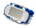 PSP Slim NERF Armor Case - Protect your PSP and enjoy the comfortable grip! (BLUE w/SILVER)